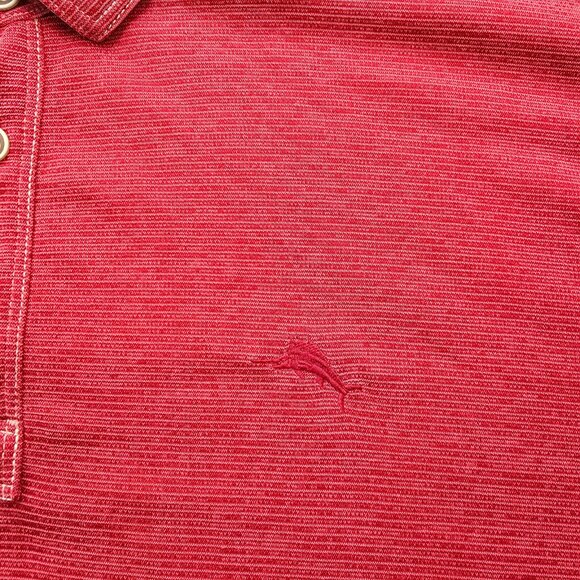 Tommy Bahama Polo Shirt Mens 3XLB Red Short Sleeve Golf Performance Preppy - Picture 3 of 12